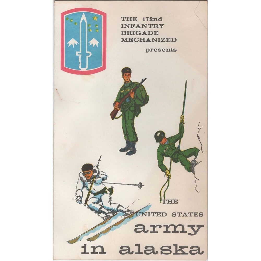 Vintage 172nd Infantry Brigade Mechanized US Army in Alaska Program Pamphlet